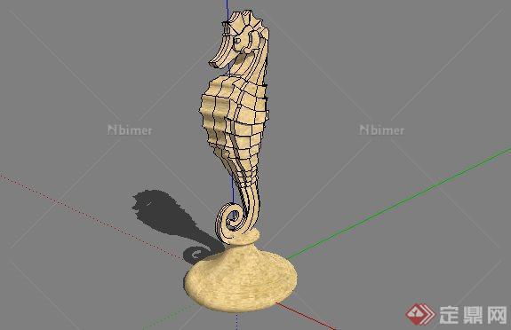 海马吐水雕塑SketchUp(SU)3D模型