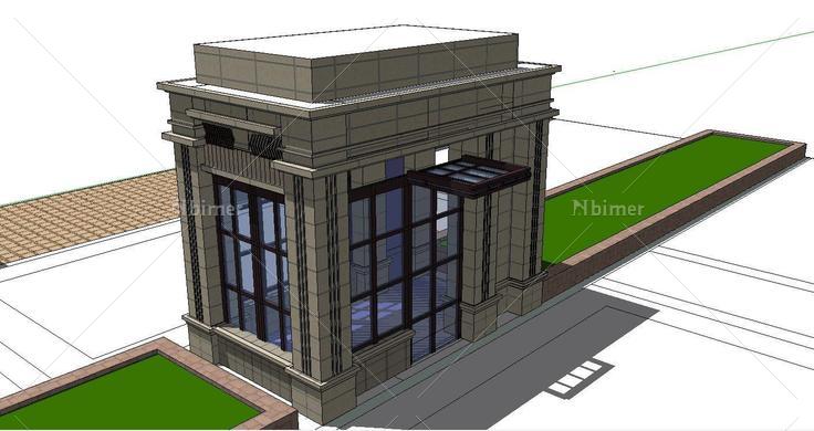 0309小区大门-2(91153)su模型下载