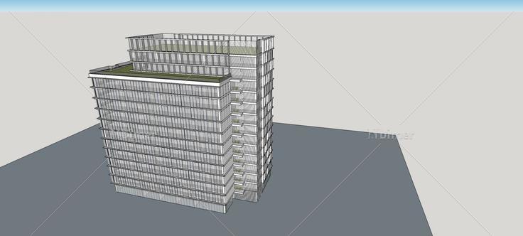 现代小高层办公楼(79397)su模型下载