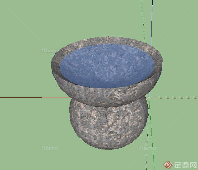 某特色花钵设计SU模型