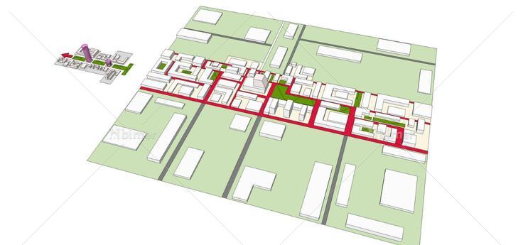 大型规划+SU辅助分析模型（规划CAD）