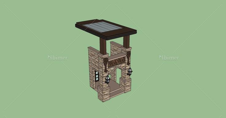 建筑构件-门头(80099)su模型下载