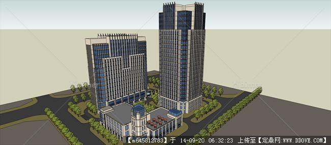 Sketch Up 精品模型----新古典风格高层酒店建筑