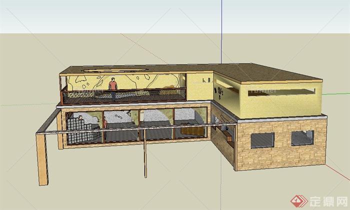 某景观迷宫建筑设计SU模型