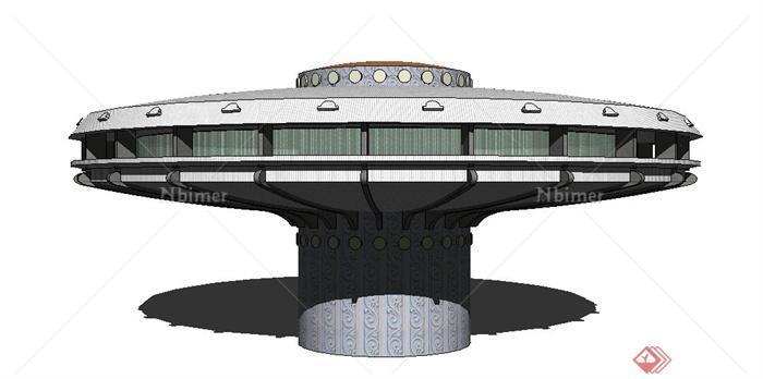 某圆盘形办公建筑设计SU模型