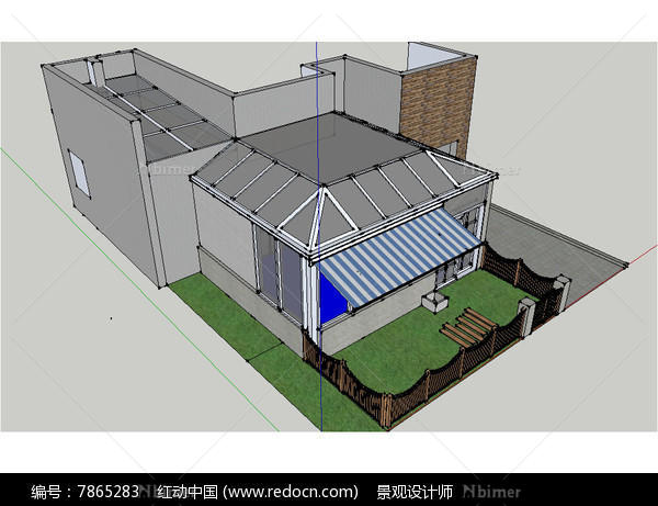 阳光房草图大师SU模型