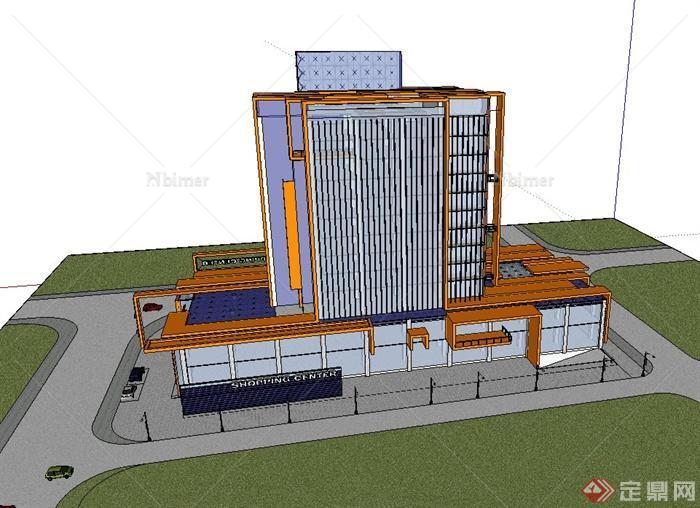 某商场办公综合楼建筑设计SU模型