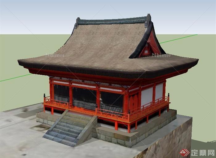 某古典中式旅游古建设计SU模型素材