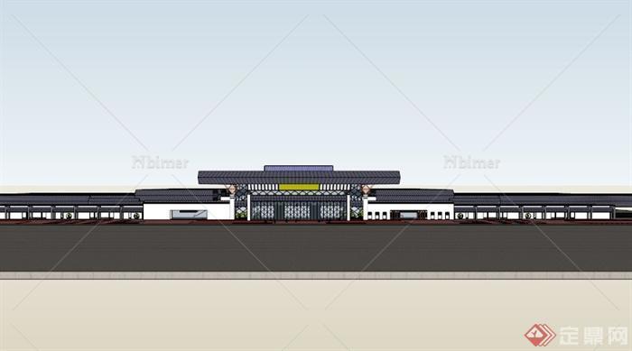 苏州火车站建筑设计SU模型[原创]