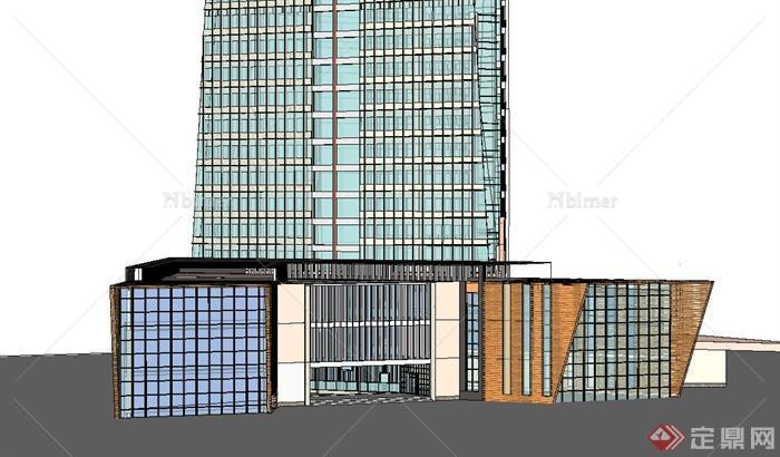 现代高层办公楼建筑su模型（含多层办公楼）