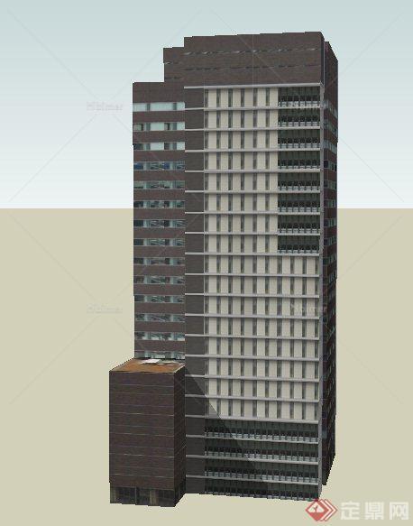 某现代高层办公建筑大楼设计SU模型
