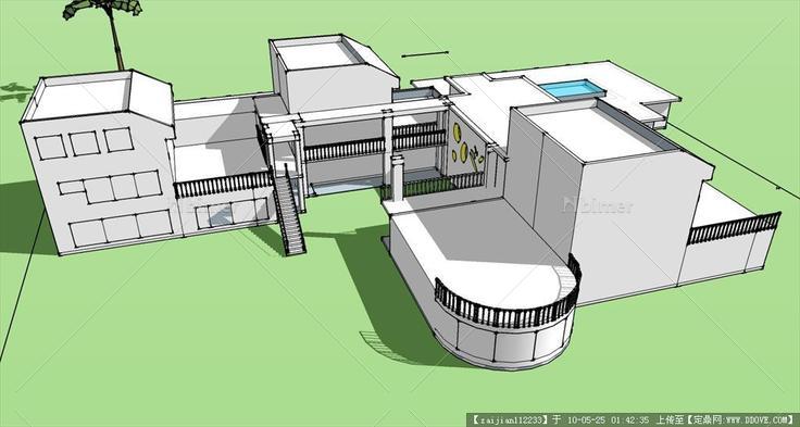 自己设计的幼儿园SketchUp建筑模型