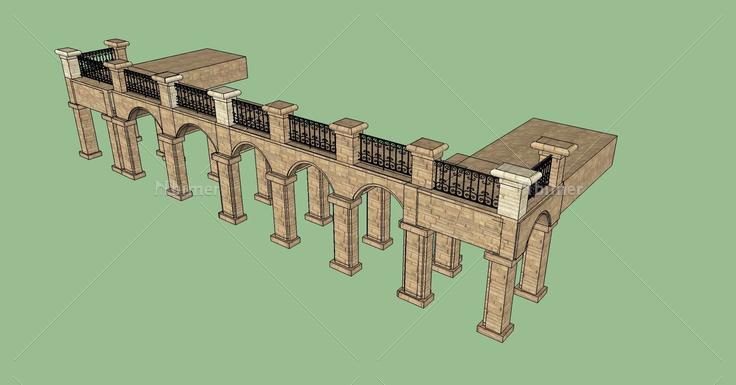 建筑构件-廊道(79100)su模型下载