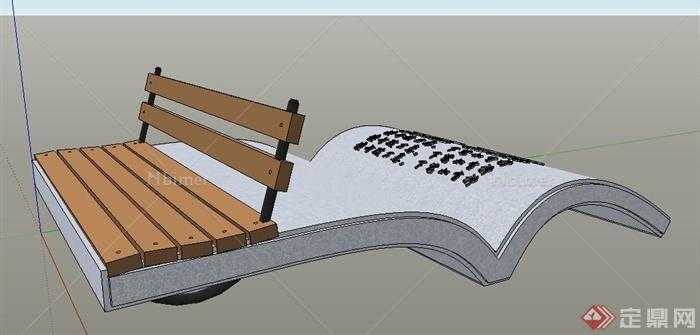 园林景观景观小品及座椅su模型