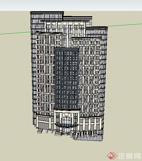 现代商业写字楼建筑设计Su模型[原创]