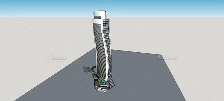 现代高层商业办公楼(75667)su模型下载