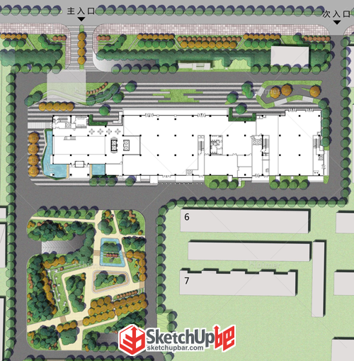 建筑附属绿地景观+模型分享了，新人求升级