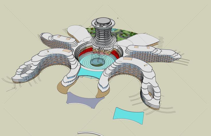 八爪鱼酒店(42897)su模型下载