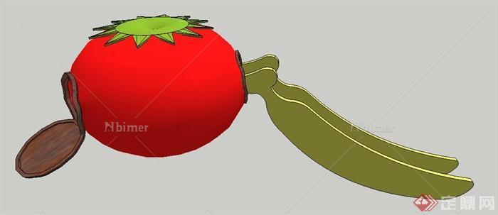 西红柿与香蕉状儿童滑梯设计su模型