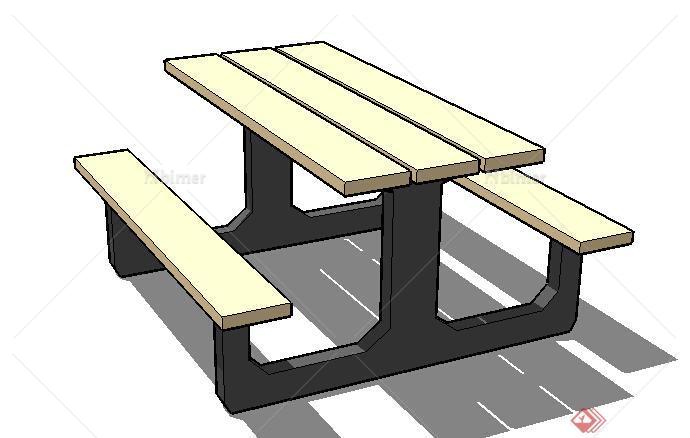 园林景观之现代坐凳设计su模型29