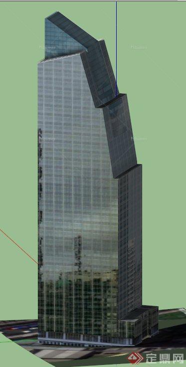 波士顿银行大厦建筑设计SU模型