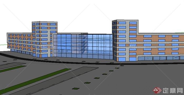 某高层商业建筑楼设计SU模型素材