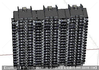 住宅楼单体sketchup 模型