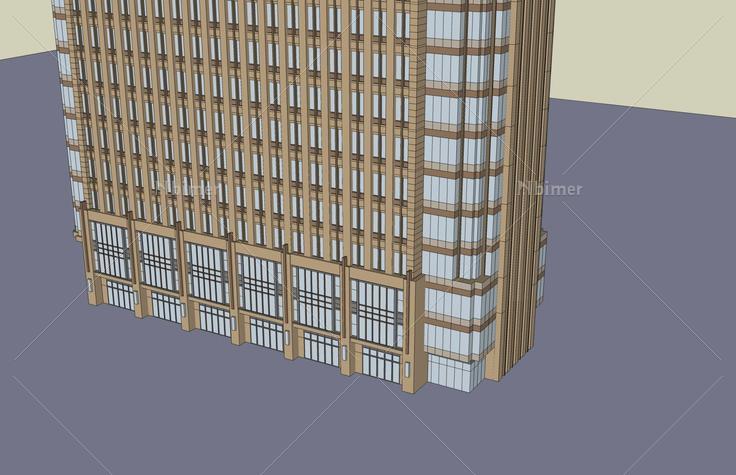 新古典风格高层办公楼(47369)su模型下载