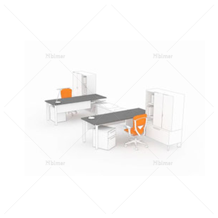 两人办公式桌椅组合家具