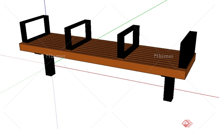 某园林景观室外座椅设计SU模型素材5