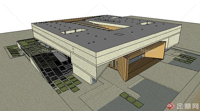 某现代博物馆建筑设计方案SU模型12