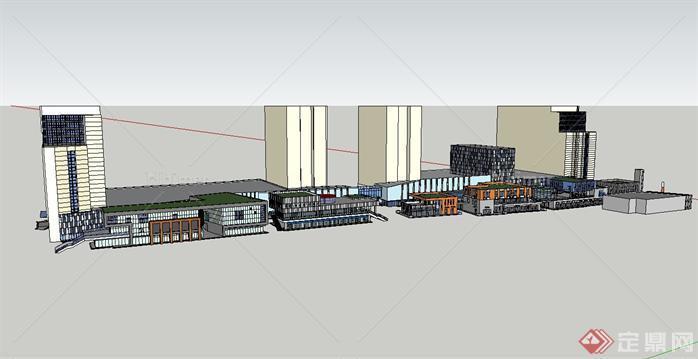 某商业综合体建筑规划设计SU模型
