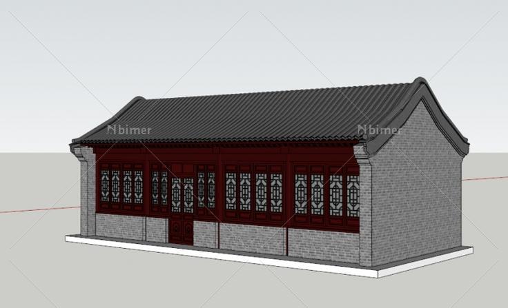 古建小屋粗模分享一个提供SketchUp模型下载分享