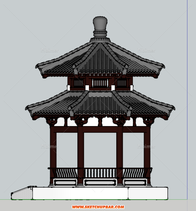 仿汉代 八角双层亭