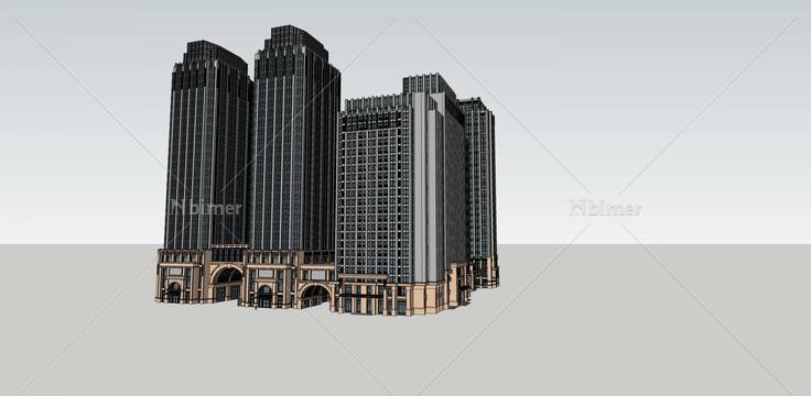 超精细欧式adeco全模酒店商业公寓综合体(118425
