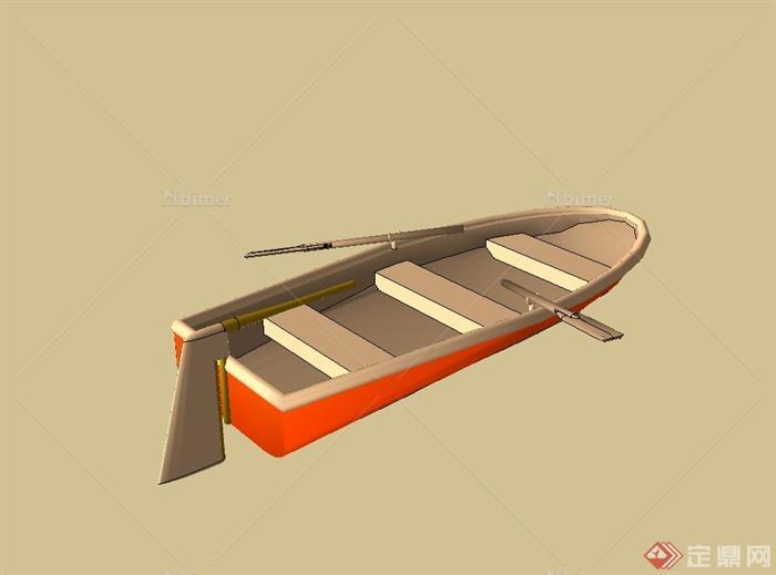 小木舟设计su模型