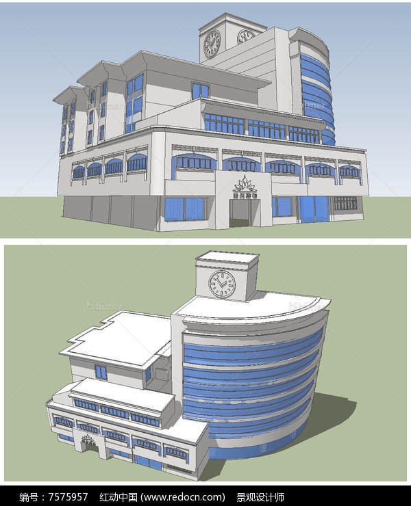 商场建筑草图大师SU模型