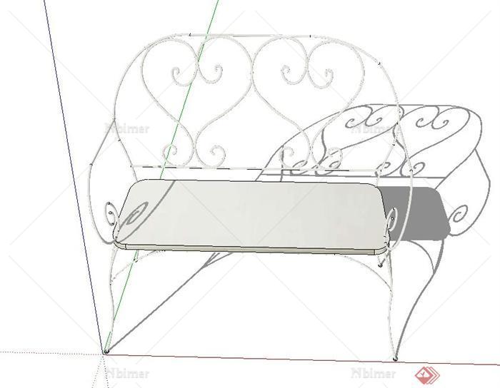 某花园靠椅设计SU模型