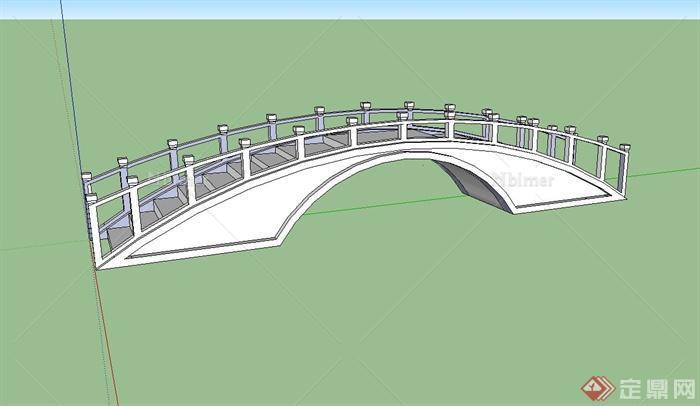 某现代风格公园拱桥设计su模型[原创]