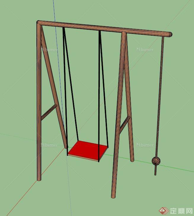 简约秋千椅设计SU模型