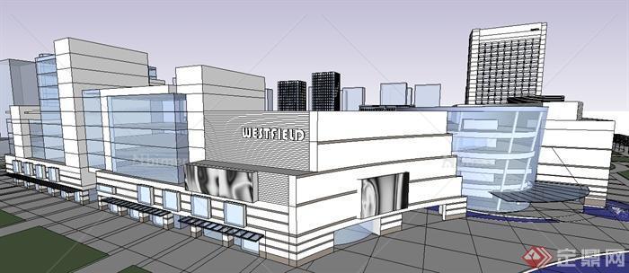 某城市商业商务中心建筑设计SU模型