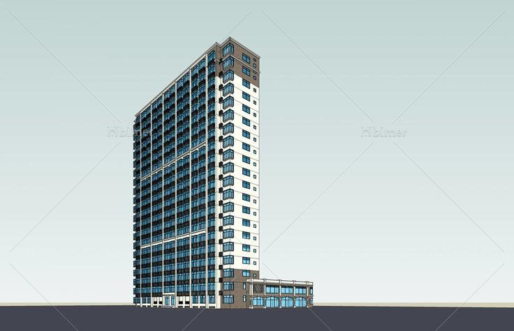 现代高层住宅公寓(47522)su模型下载