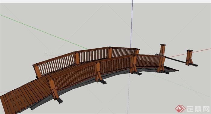 十款木质古桥设计SU模型[原创]