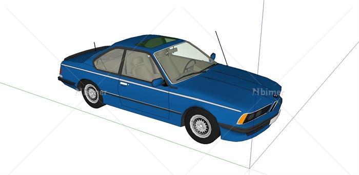 宝马老式M6车子设计su模型