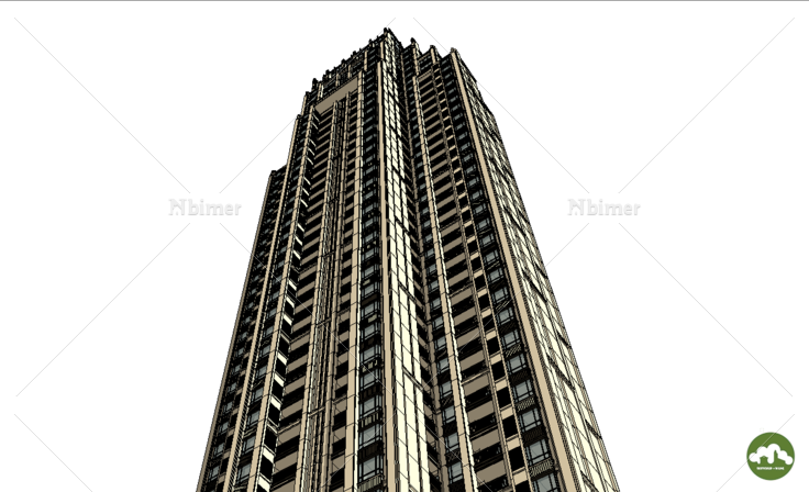 ARTDECO超高层住宅150米（四面全模）原创
