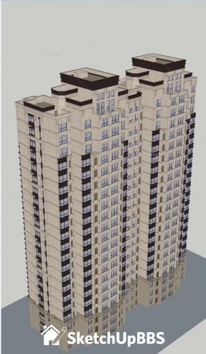 分享一个法式artdeco住宅，附SketchUp模型下载