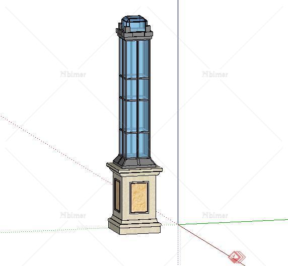 某景观灯柱设计SU模型素材