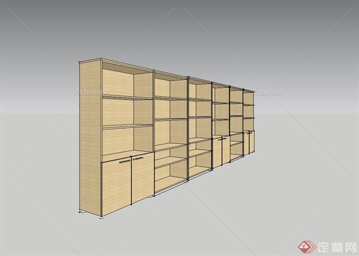 某办公室内柜子设计su模型