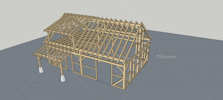 小屋框架(80097)su模型下载