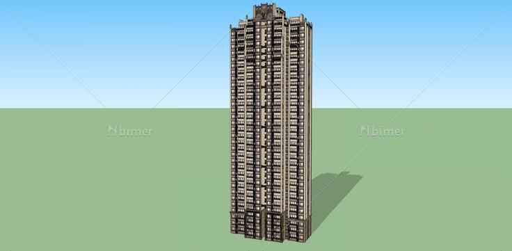 欧式高层建筑a6(127255)su模型下载